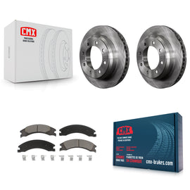 Rear Brake Rotor Ceramic Pad Kit For Ford E-350 Super Duty E-250 E-150 Econoline