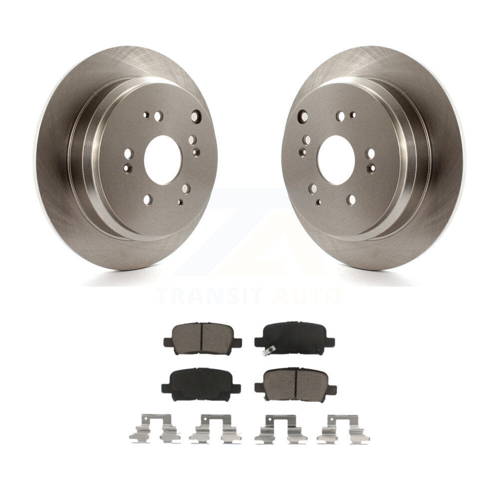 Rear Disc Brake Rotors And Ceramic Pads Kit For 2002-2004 Honda Odyssey