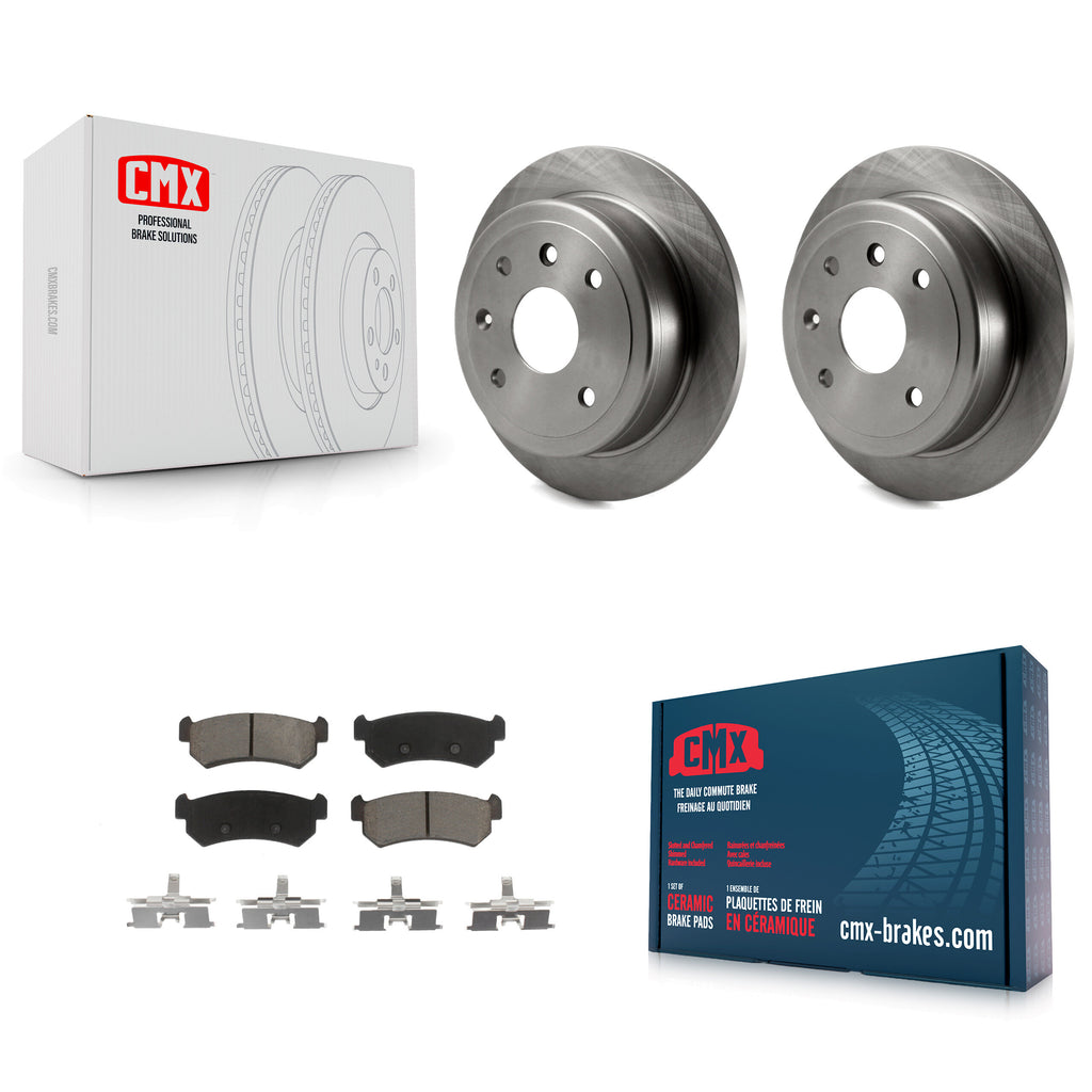 Rear Disc Brake Rotors & Ceramic Pad Kit For Suzuki Forenza Reno Chevrolet Optra