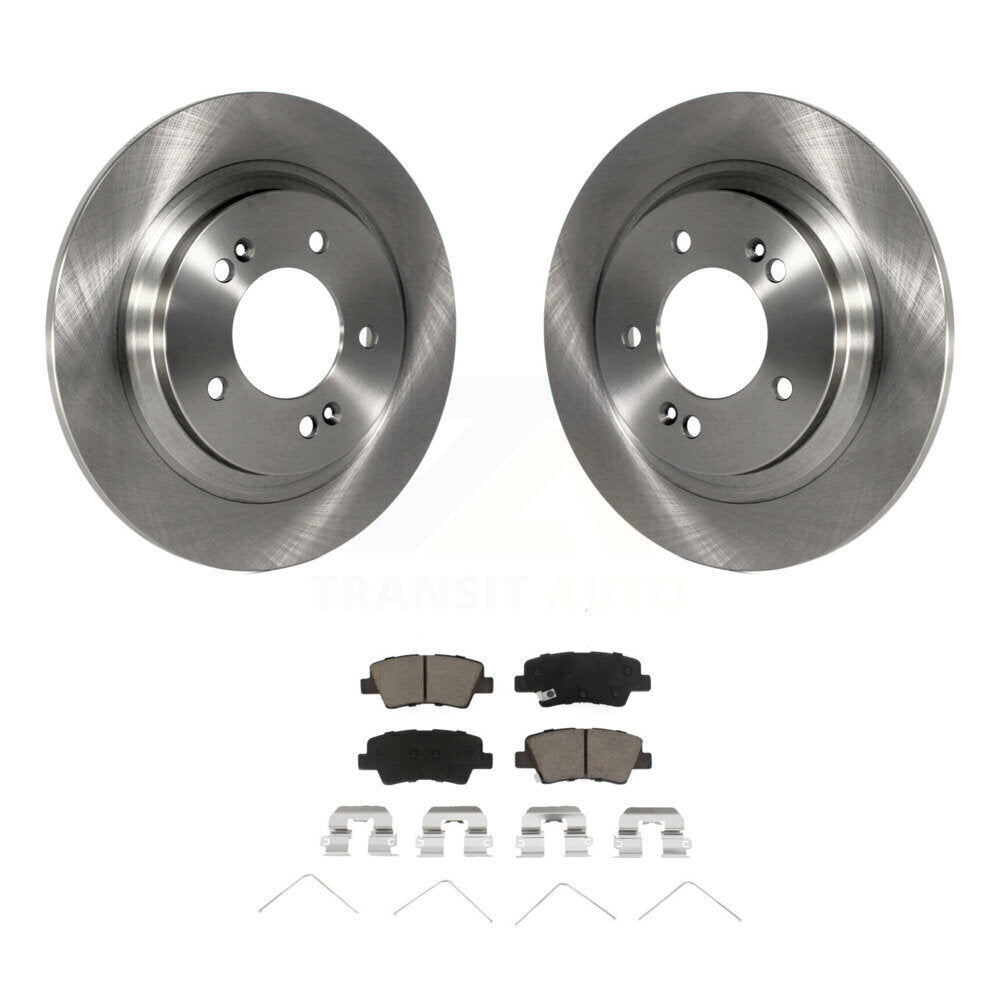 Rear Disc Brake Rotors And Ceramic Pads Kit For Kia Niro Hyundai Ioniq Soul EV