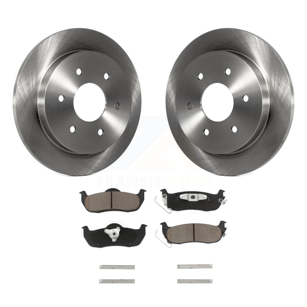 Rear Brake Rotor And Ceramic Pad Kit For Nissan Titan Armada INFINITI QX56 TITAN