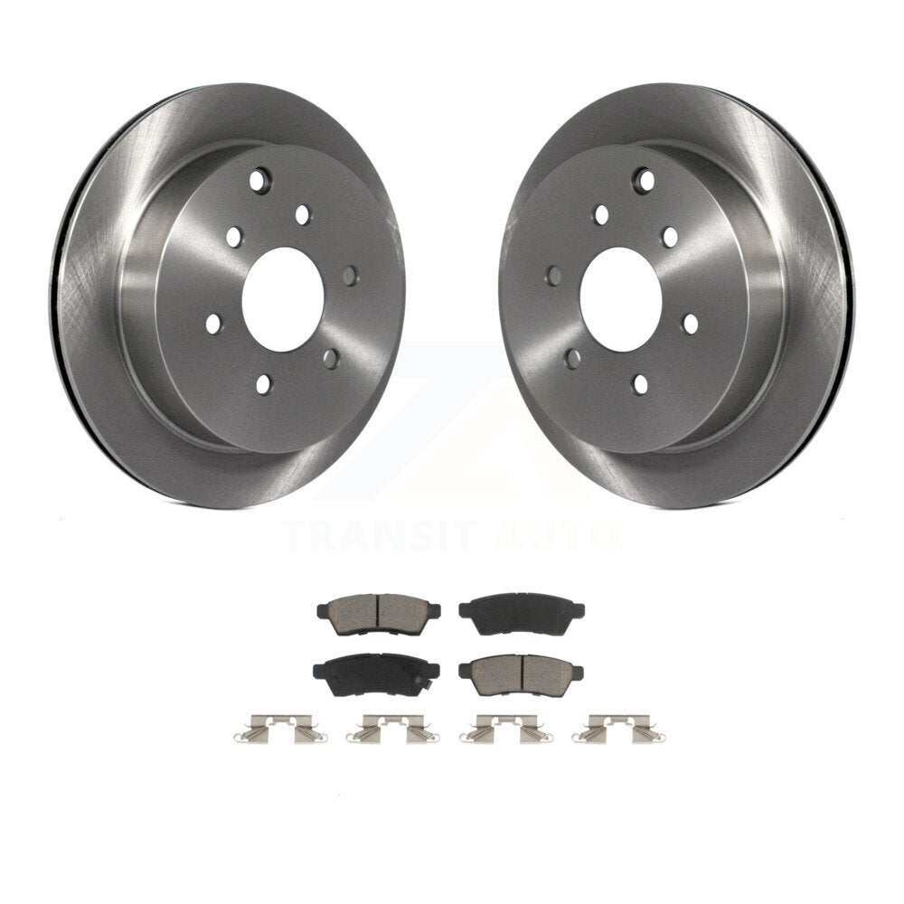 Rear Disc Brake Rotors Ceramic Pad Kit For Nissan Frontier Xterra Suzuki Equator