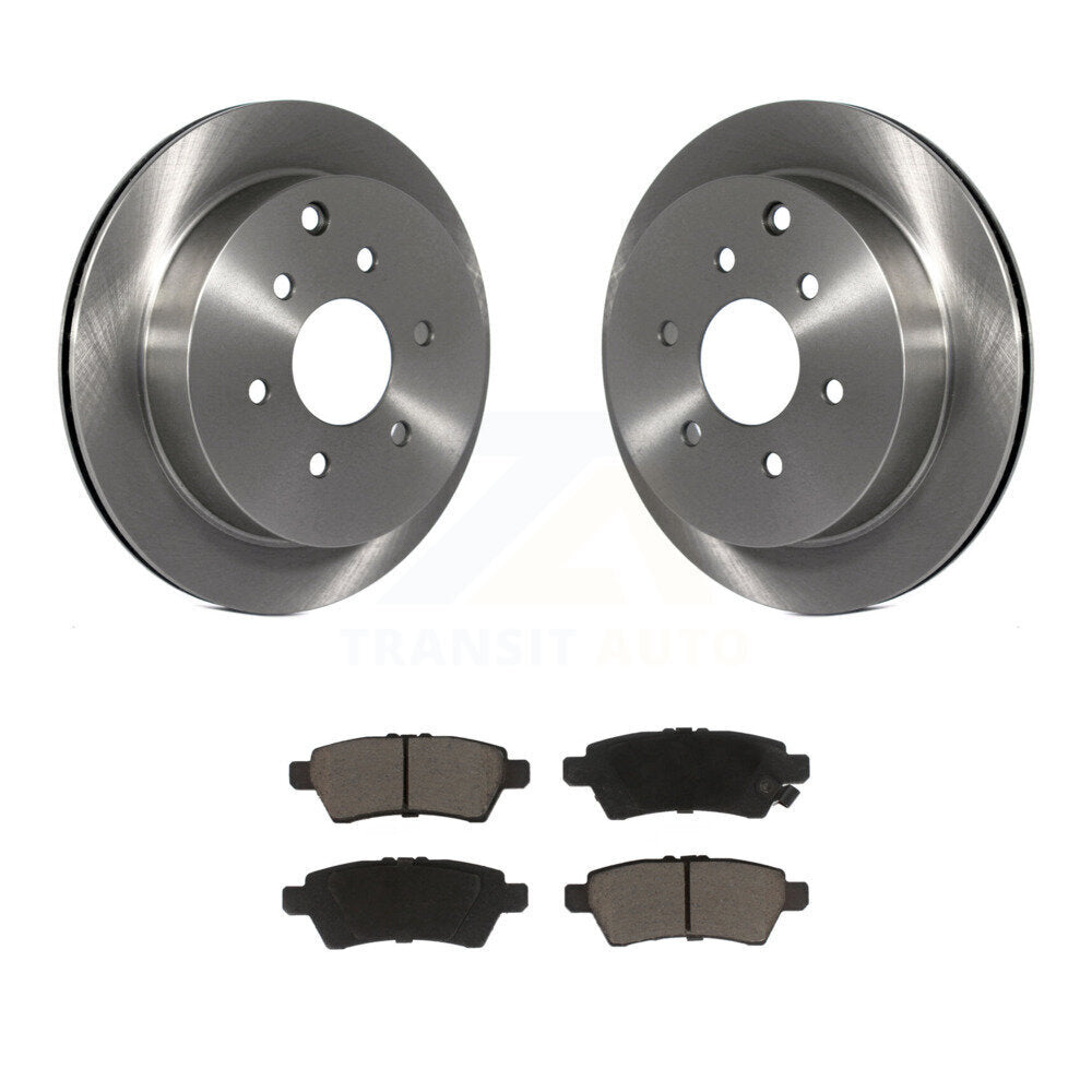 Rear Disc Brake Rotors And Ceramic Pads Kit For 2006-2007 Nissan Xterra