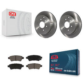 [Rear] 2006-2007 Nissan Xterra Premium OE Brake Rotors & Ceramic Pads Kit For Max Braking