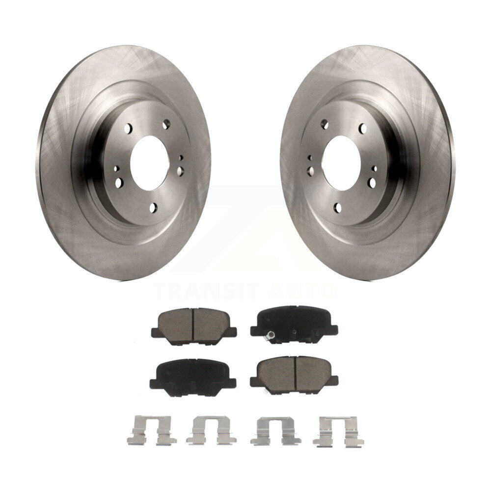 Rear Disc Brake Rotors & Ceramic Pad Kit For Mitsubishi Outlander Sport PHEV RVR