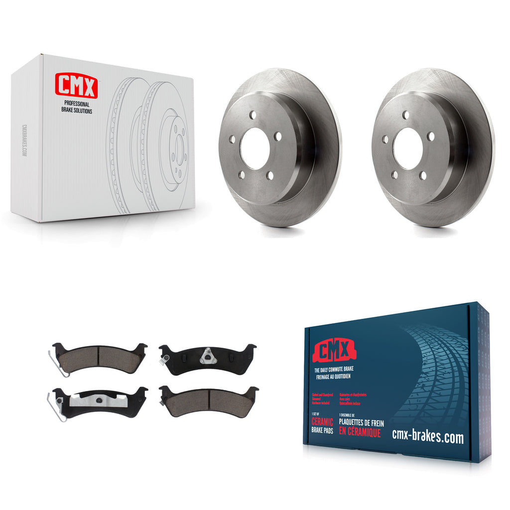 Rear Disc Brake Rotors And Ceramic Pads Kit For Ford Explorer Sport Trac