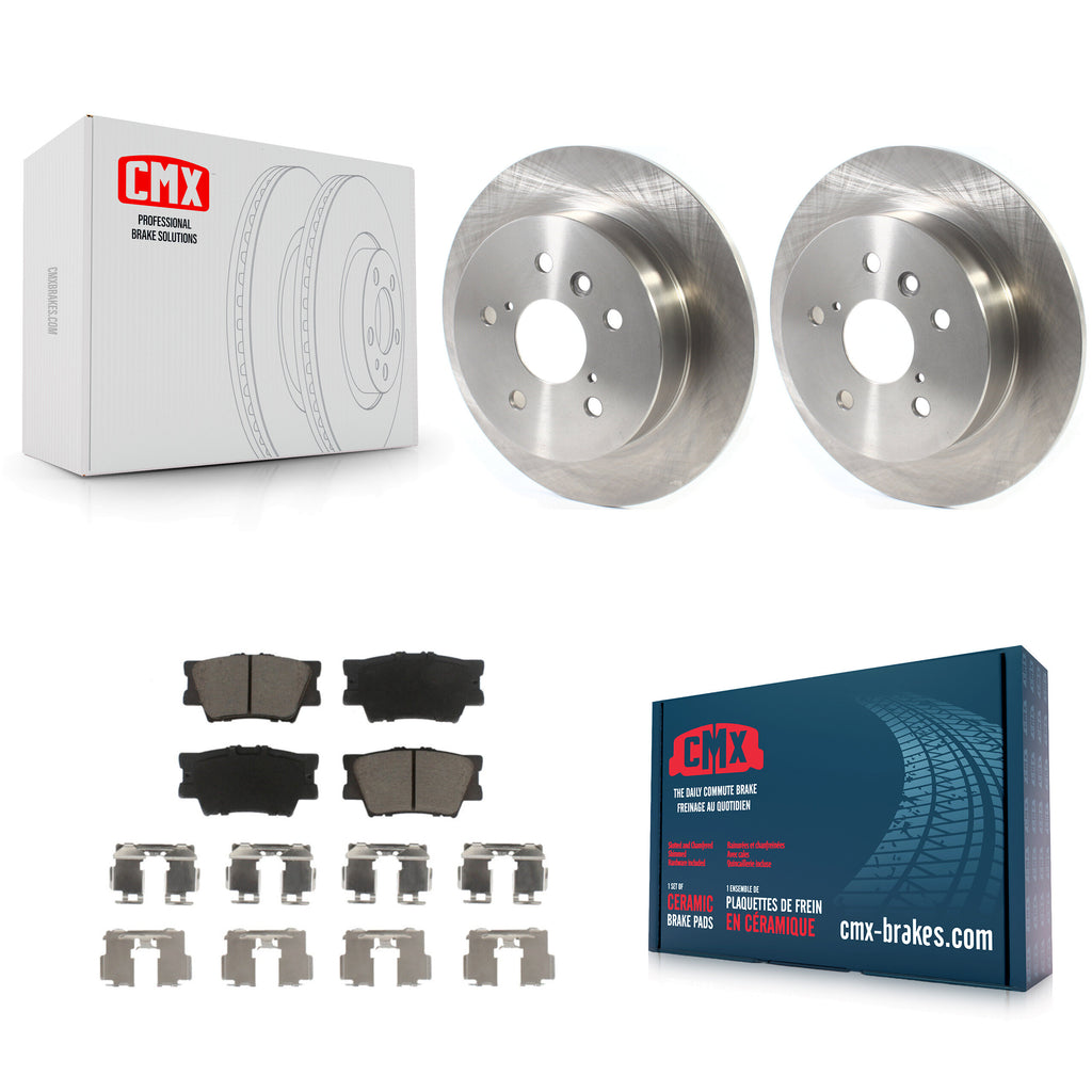 Rear Disc Brake Rotors And Ceramic Pads Kit For Toyota Camry