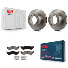 Charger l'image dans la galerie, Rear Disc Brake Rotors And Ceramic Pads Kit For Ford E-350 Super Duty