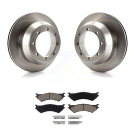 Rear Brake Rotors Ceramic Pad Kit For Ford E-350 Super Duty Econoline Club Wagon