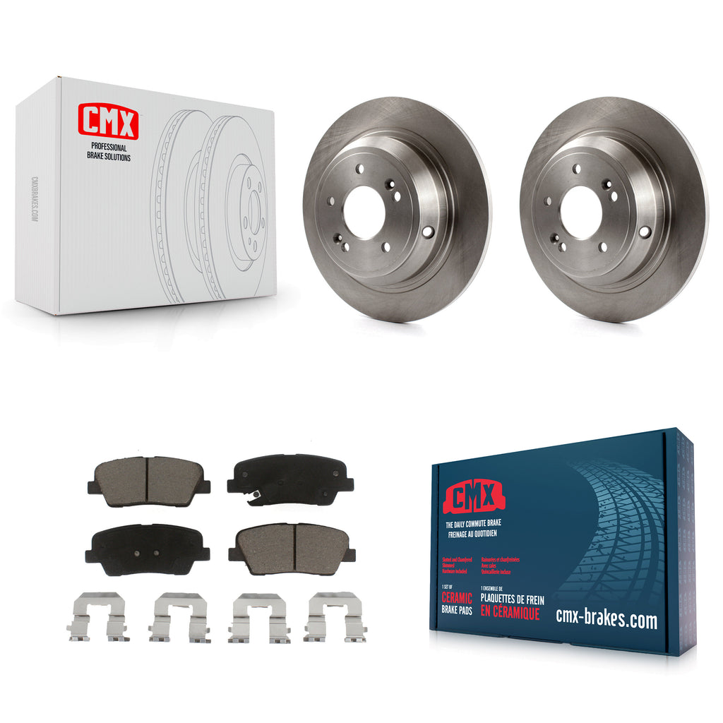 Rear Disc Brake Rotors And Ceramic Pads Kit For Hyundai Genesis