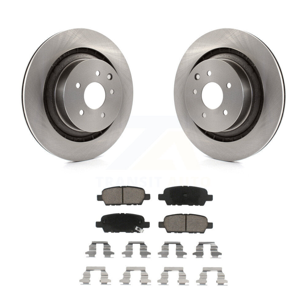 Rear Disc Brake Rotors And Ceramic Pads Kit For 2014 INFINITI Q60 Sport