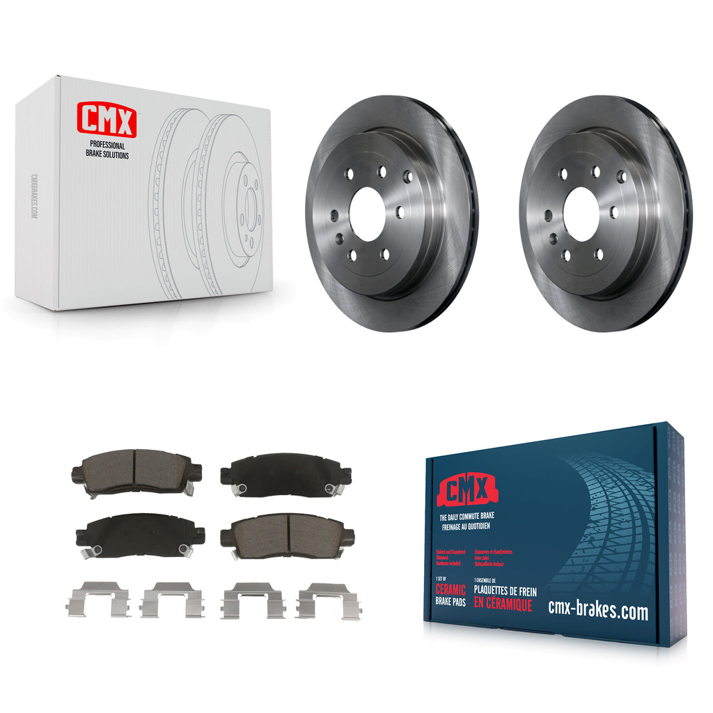 Rear Brake Rotor Ceramic Pad Kit For Chevrolet Traverse GMC Acadia Buick Enclave