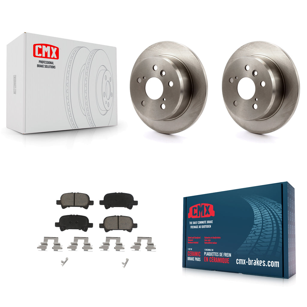 Rear Disc Brake Rotors And Ceramic Pads Kit For Toyota Camry Avalon Solara