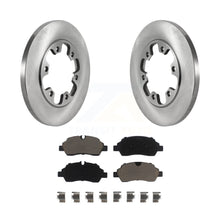 Charger l&#39;image dans la galerie, Rear Brake Rotor Ceramic Pad Kit For 15-19 Ford Transit-350 HD With 6 Lug Wheels