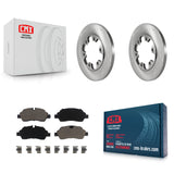 Rear Brake Rotor Ceramic Pad Kit For 15-19 Ford Transit-350 HD With 6 Lug Wheels