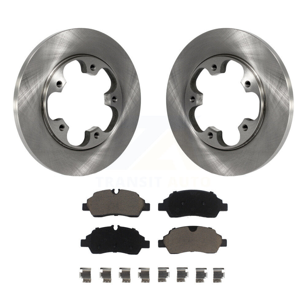 Rear Brake Rotor Ceramic Pad Kit For Ford Transit-250 Transit-350 Transit-150 HD