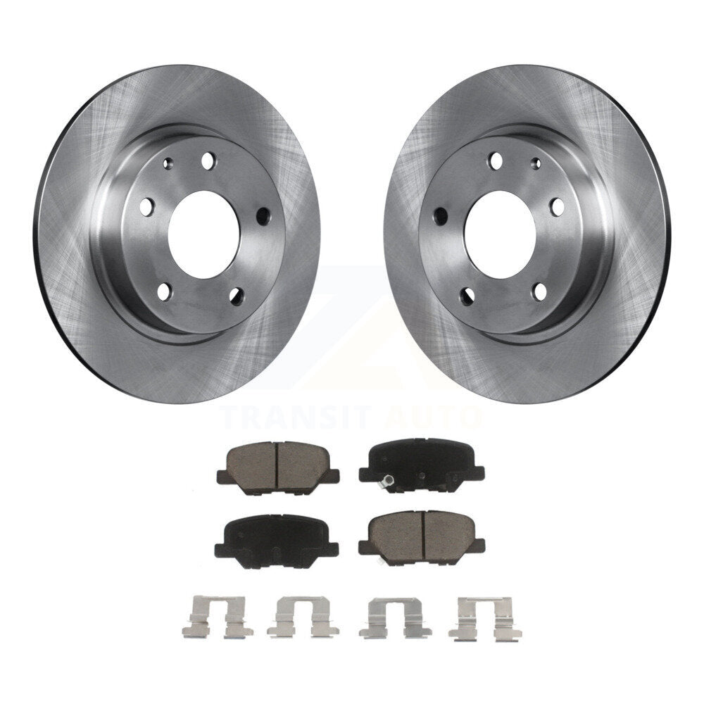 Rear Disc Brake Rotors And Ceramic Pads Kit For Mazda 3 Sport