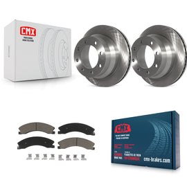 Rear Disc Brake Rotor Ceramic Pad Kit For Chevrolet Express 3500 GMC Savana 4500