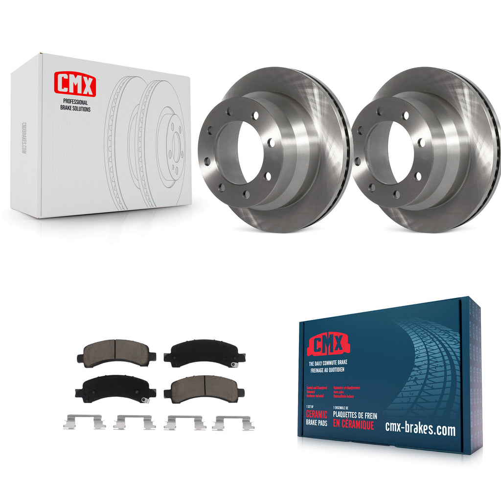 Rear Disc Brake Rotors And Ceramic Pads Kit For Chevrolet Express 4500