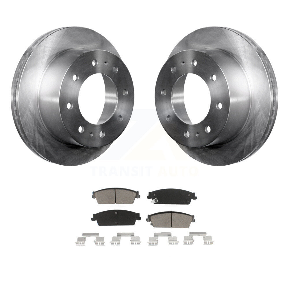 Rear Disc Brake Rotor & Ceramic Pad Kit For 2011 Chevrolet Silverado 1500 Hybrid