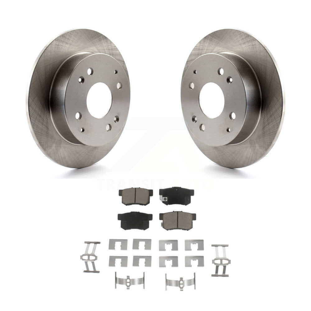 Rear Disc Brake Rotors And Ceramic Pads Kit For Honda Accord Acura CL