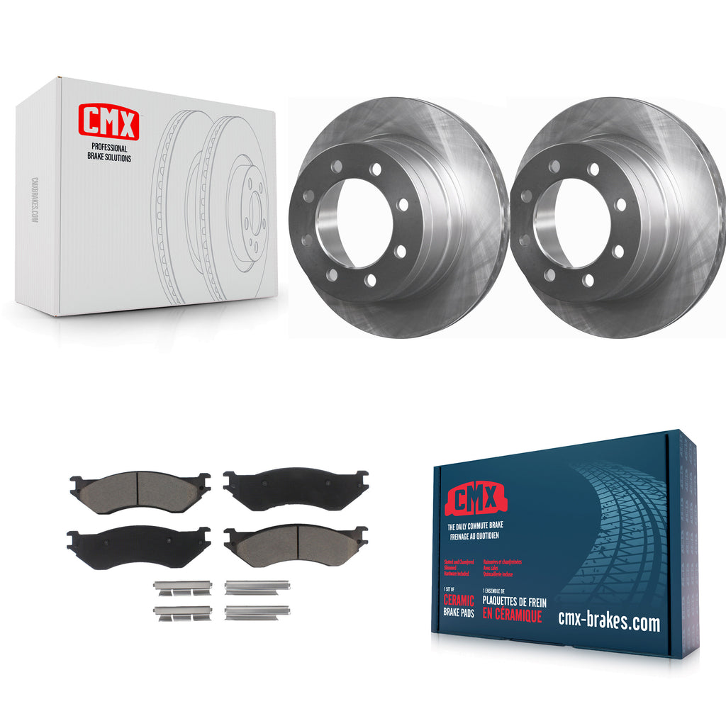 Rear Disc Brake Rotors And Ceramic Pads Kit For Dodge Ram 2500 1500 3500