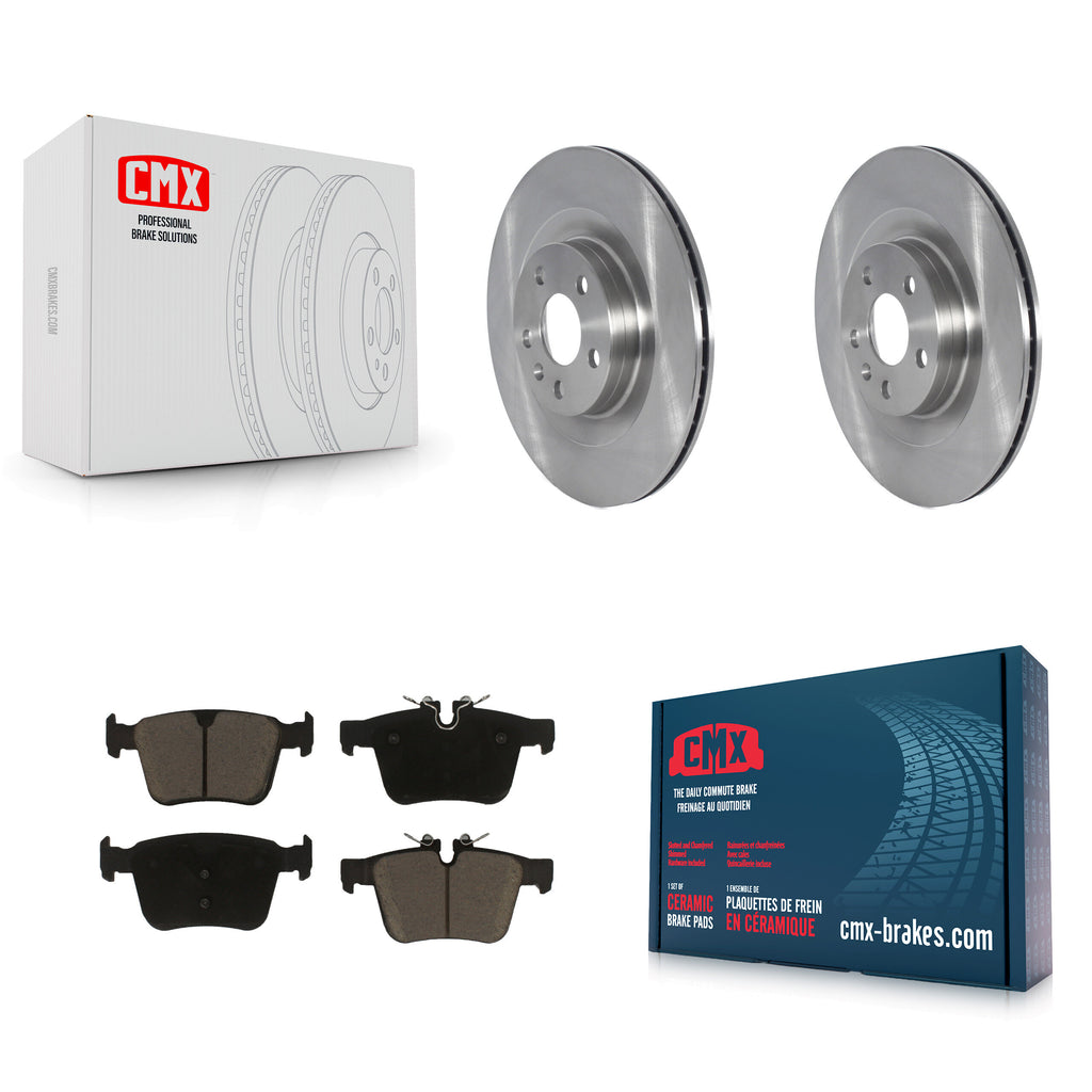 Rear Brake Rotors Ceramic Pad Kit For 16-19 Volvo XC90 With 320mm Diameter Rotor