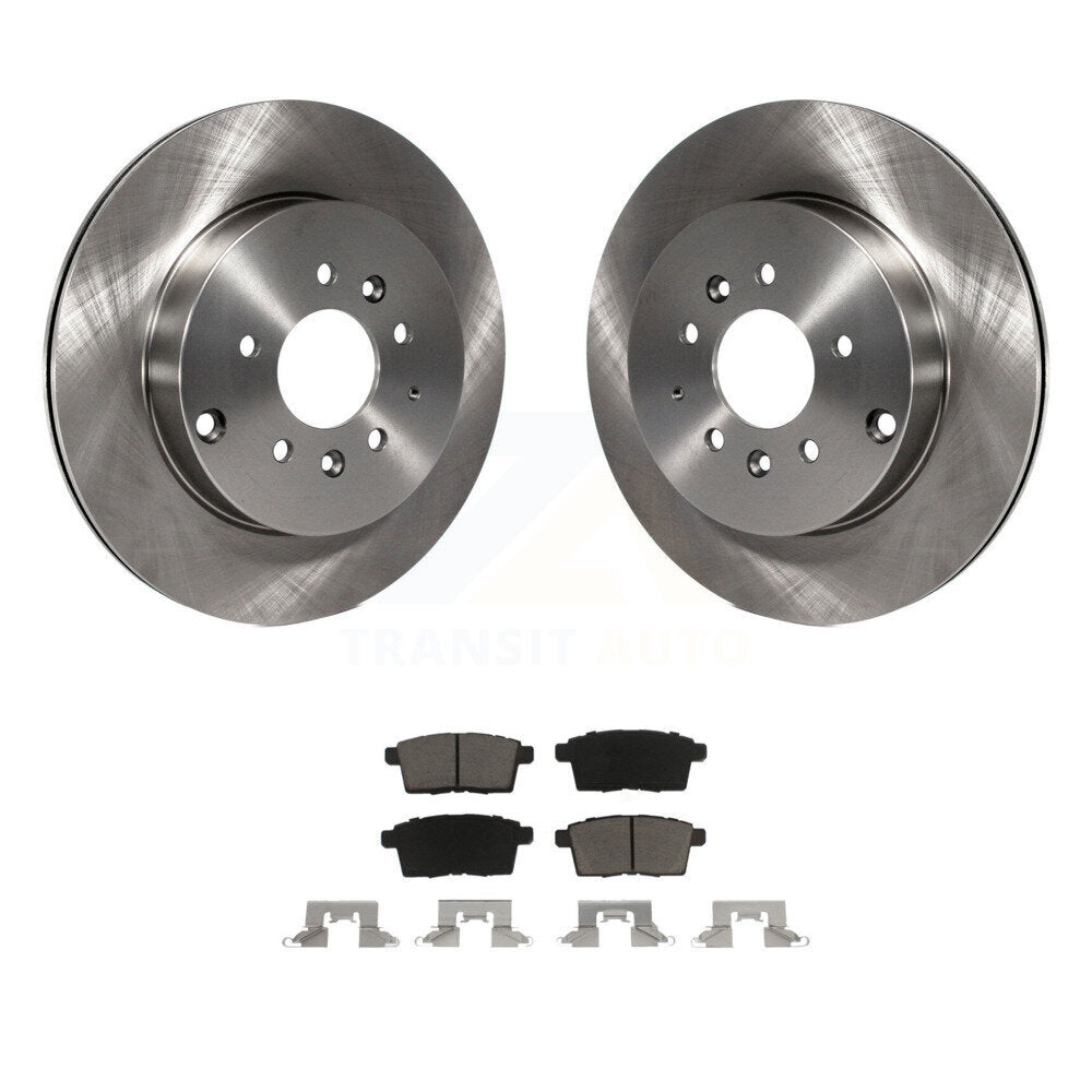 Rear Disc Brake Rotors And Ceramic Pads Kit For 2007-2015 Mazda CX-9