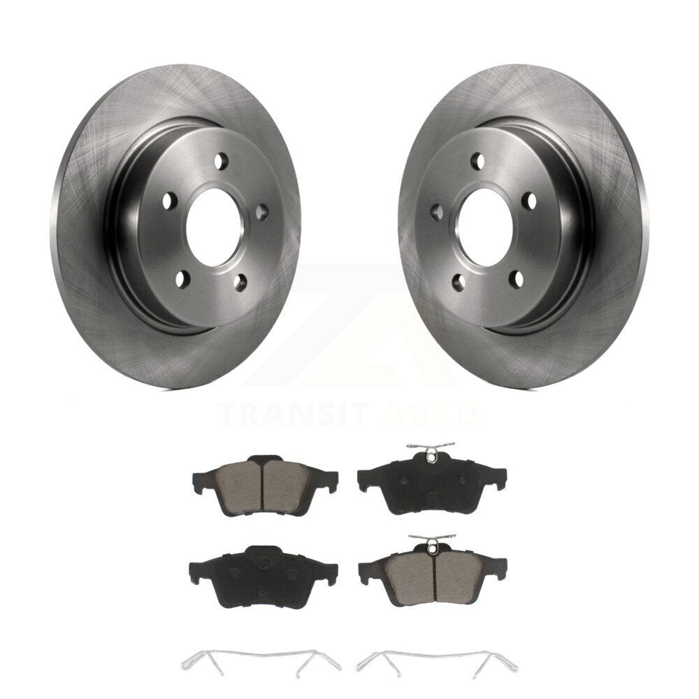 Rear Disc Brake Rotors And Ceramic Pads Kit For Ford Focus