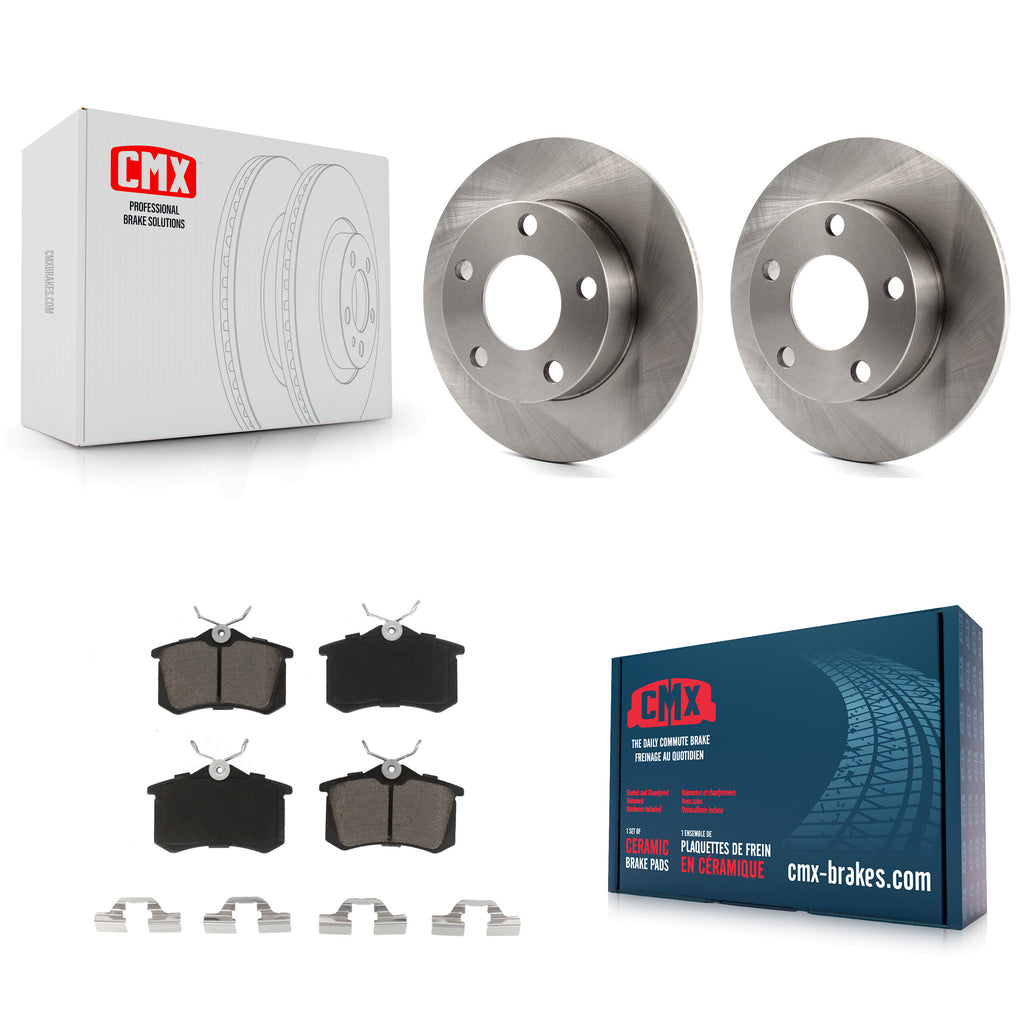 Rear Disc Brake Rotors And Ceramic Pad Kit For Volkswagen Passat Audi A4 Quattro