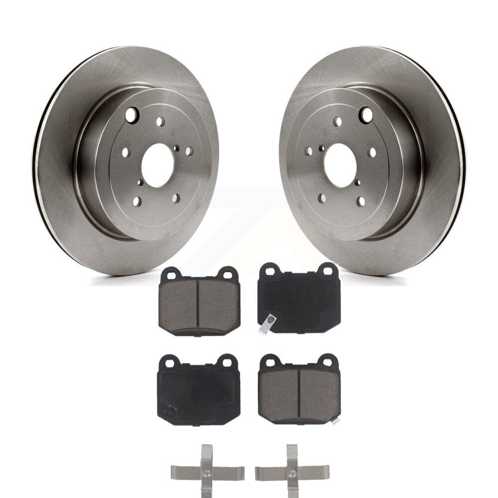 Rear Disc Brake Rotors And Ceramic Pads Kit For Subaru Impreza WRX STI