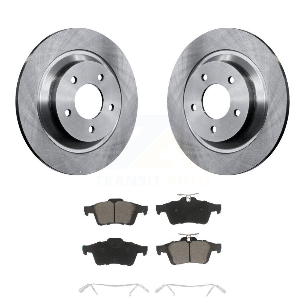 Rear Disc Brake Rotors And Ceramic Pads Kit For Mazda 5