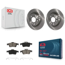 Load image into Gallery viewer, Rear Disc Brake Rotors And Ceramic Pads Kit For Saab 9-3 9-3X With Solid Rotor