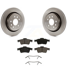 Load image into Gallery viewer, Rear Disc Brake Rotors Ceramic Pad Kit For 2003 Saab 9-3 Sedan With Vented Rotor