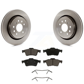 [Rear] 2003 Saab 9-3 Sedan With Vented Premium OE Brake Rotors & Ceramic Pads Kit For Max Braking