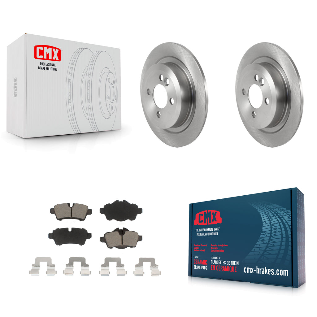 Rear Disc Brake Rotors And Ceramic Pads Kit For Mini Cooper