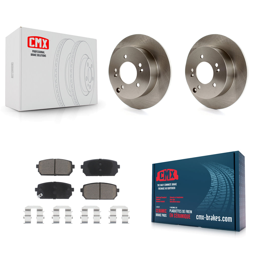[Rear] 2007-2012 Kia Rondo Premium OE Brake Rotors & Ceramic Pads Kit For Max Braking