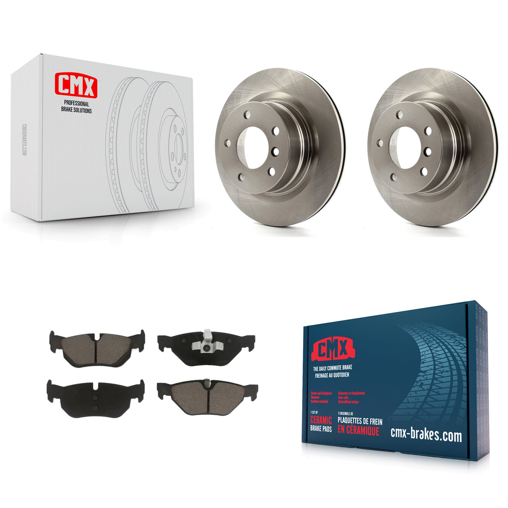 [Rear] 2008-2013 BMW 128i Premium OE Brake Rotors & Ceramic Pads Kit For Max Braking