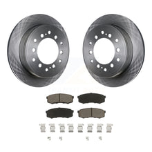 Charger l&#39;image dans la galerie, Rear Disc Brake Rotors Ceramic Pad Kit For Toyota 4Runner Lexus GX460 FJ Cruiser