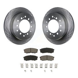 Rear Disc Brake Rotors Ceramic Pad Kit For Toyota 4Runner Lexus GX460 FJ Cruiser