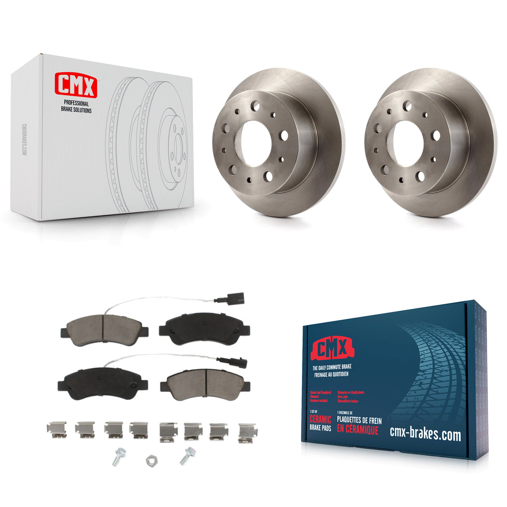 Rear Disc Brake Rotors And Ceramic Pads Kit For Ram ProMaster 1500 2500 3500