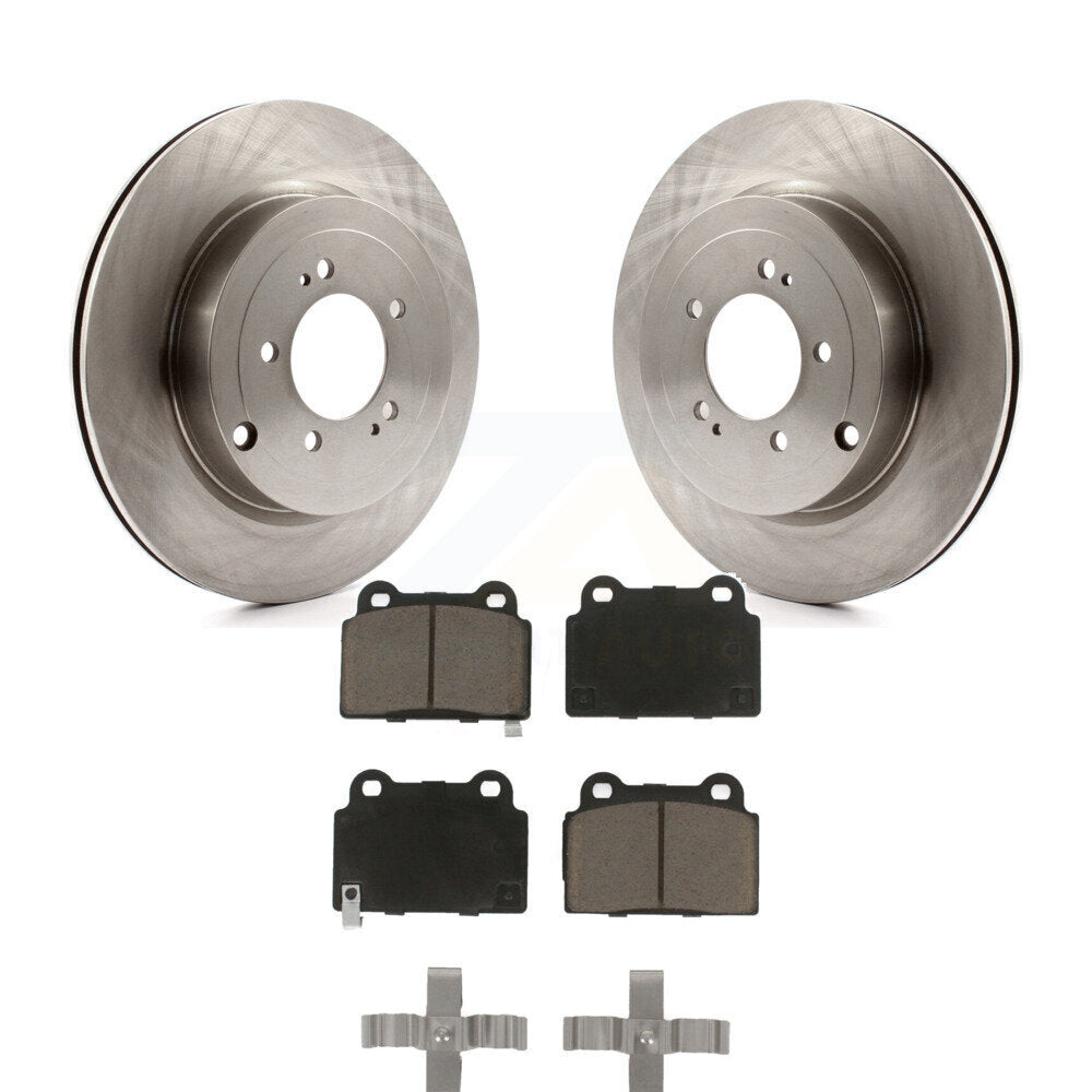 Rear Disc Brake Rotors And Ceramic Pads Kit For Mitsubishi Lancer