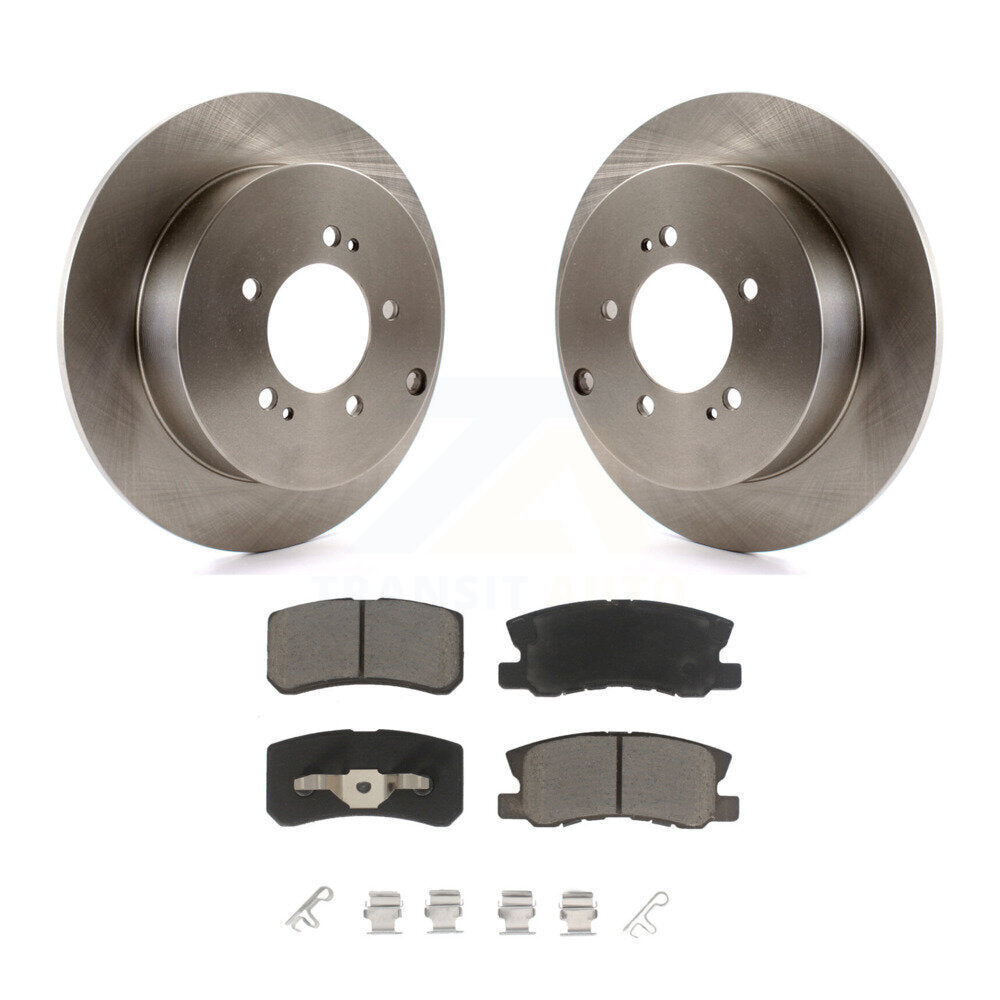 Rear Disc Brake Rotors And Ceramic Pads Kit For Mitsubishi Lancer Outlander