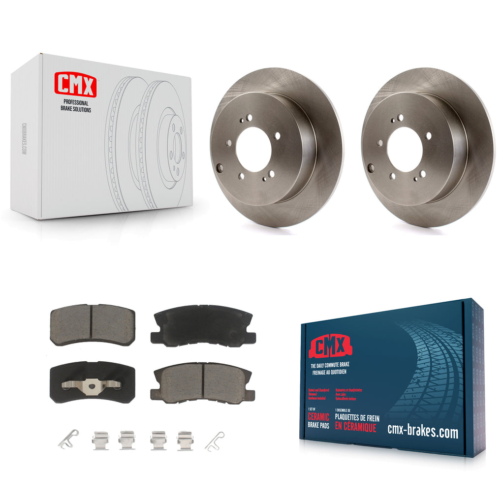 Rear Disc Brake Rotors And Ceramic Pads Kit For Mitsubishi Lancer Outlander