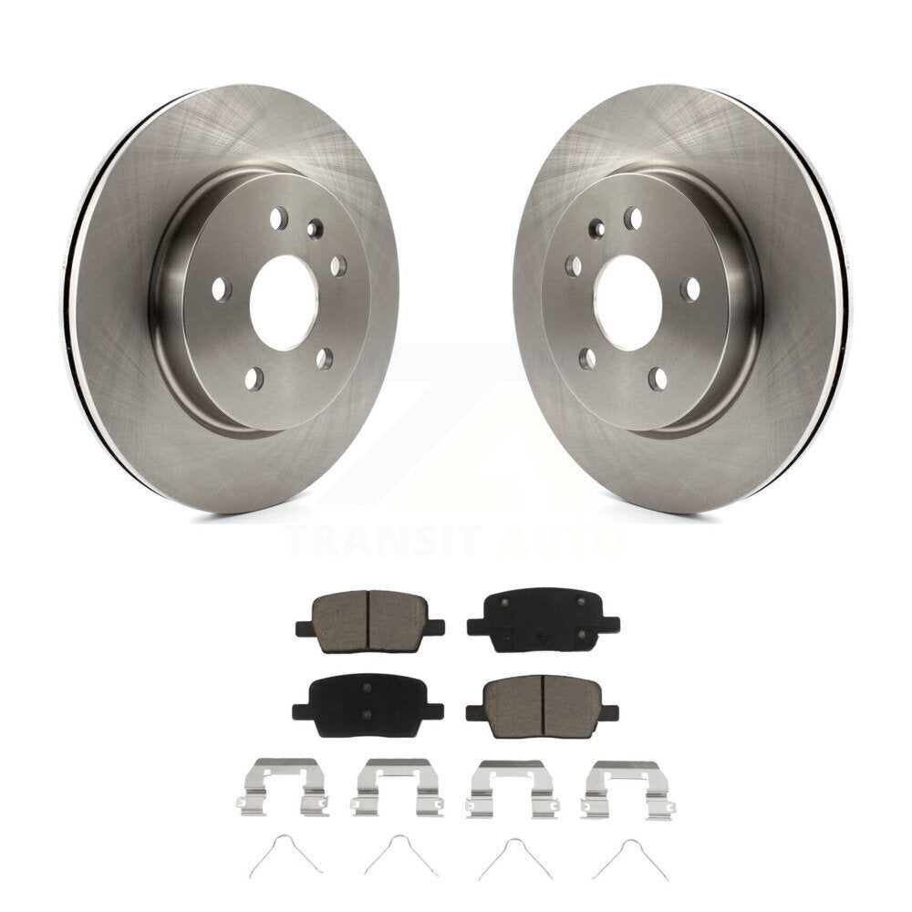 Rear Disc Brake Rotors And Ceramic Pads Kit For Chevrolet Camaro Cadillac CT6