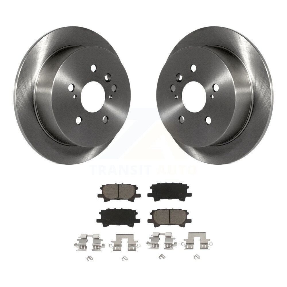 Rear Brake Rotors Ceramic Pad Kit For Lexus Toyota Highlander RX350 RX330 RX400h