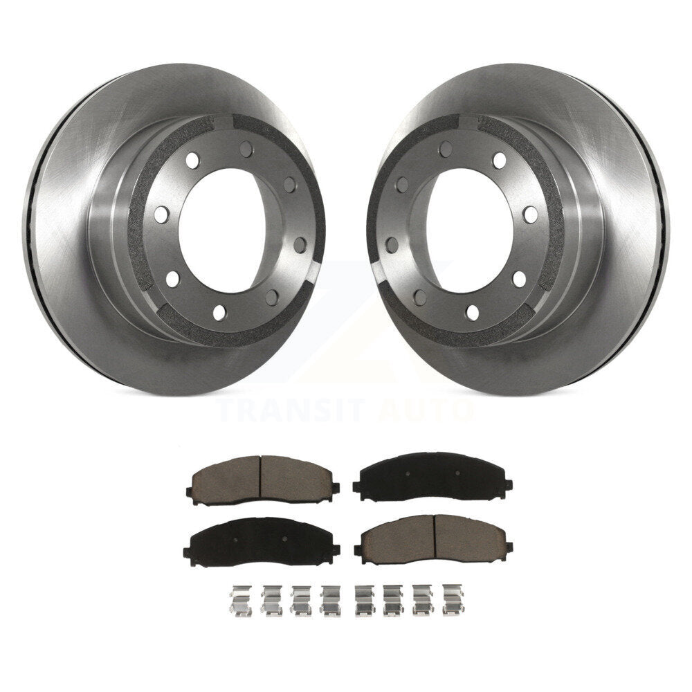 Rear Disc Brake Rotors And Ceramic Pads Kit For Ford F-250 Super Duty F-350