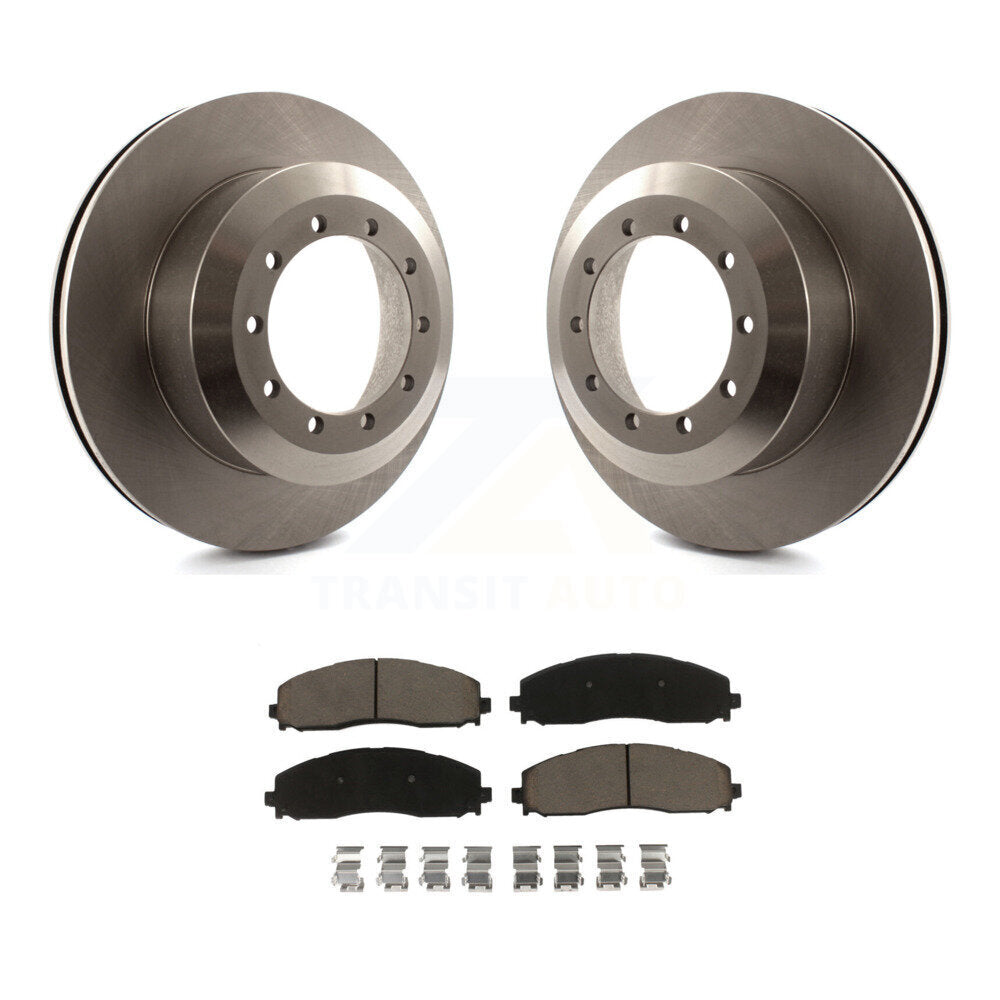 Rear Brake Rotor & Ceramic Pad Kit For 15-16 Ford F-350 Super Duty Cab Chassis