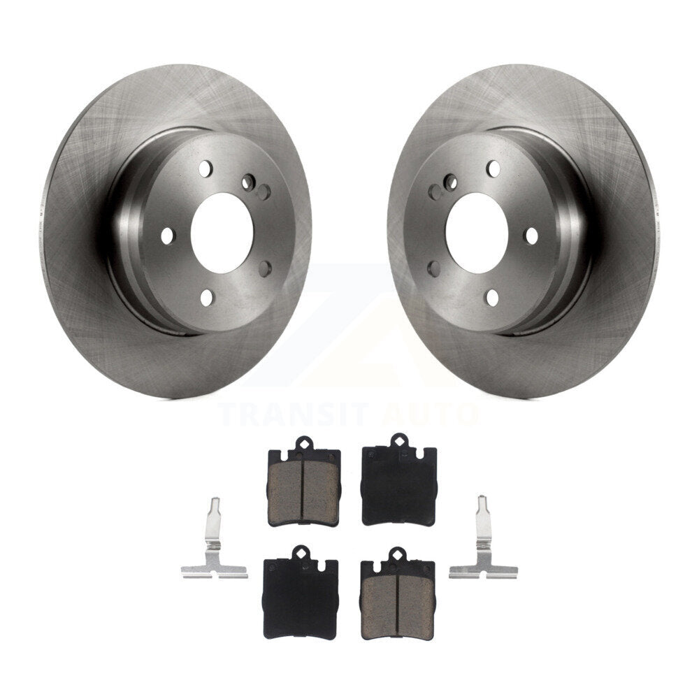 Rear Brake Rotors Ceramic Pad Kit For Mercedes-Benz E320 C230 C240 CLK320 CLK350