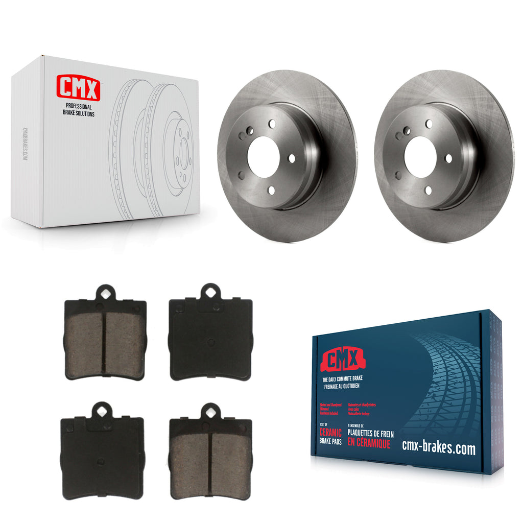 Rear Brake Rotor And Ceramic Pad Kit For Mercedes-Benz SLK280 With Sport Package